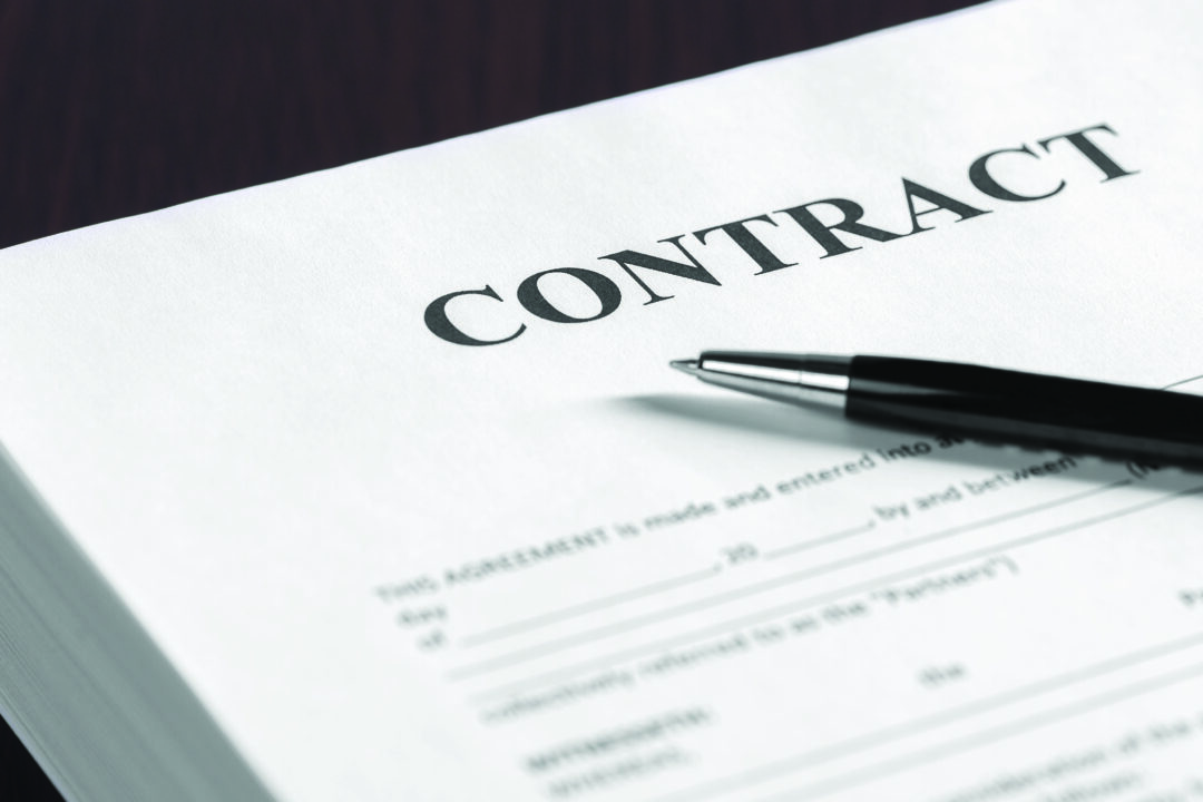 A pen on a contract