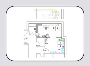 Laundry room M&E drawing with ducting plans