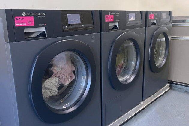 Communal laundry in a housing scheme